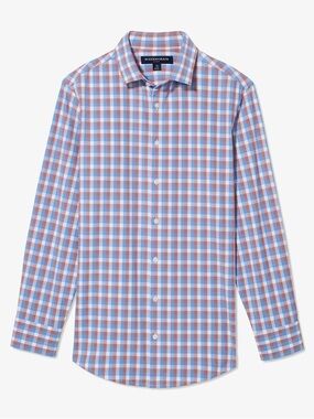 Mizzen+Main Blue and Red Check Dress Shirt